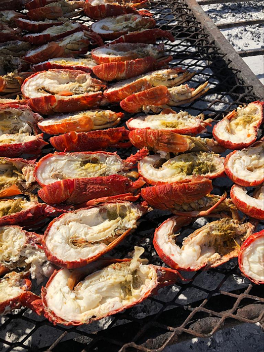 Lobster on grill